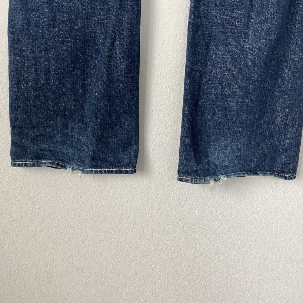 Levi's Jeans Mens 33x30 527 Blue Slim Bootcut Dark Wash 100% Cotton Faded Casual - Picture 10 of 11